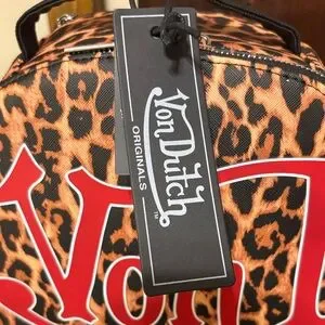 Von Dutch | Bags | Von Dutch Red Logo Leopard Backpack Nwt  display picture 3